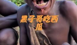 非洲网红吃瓜图片视频,趣味视频走红网络